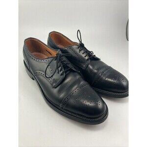 Allen Edmonds Men’s 9.5 AA  Black Sanford Captoe Oxford Shoe Made In USA